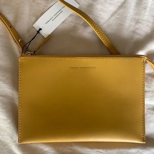 Brand New French Connection Mustard Shoulder Bag